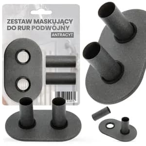 Zestaw maskujący do rur podwójny antracyt