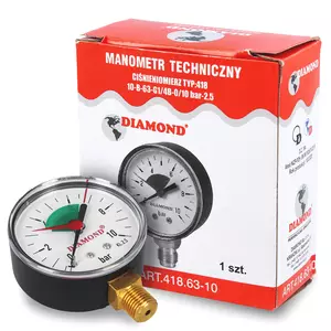 Manometr do mierzenia ciśnienia TYP:418 G1/4" 0-10 bar