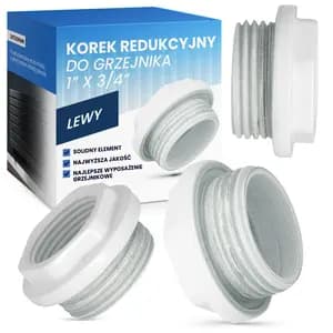 Korek redukcyjny grzejnika 1''x3/4'' lewy