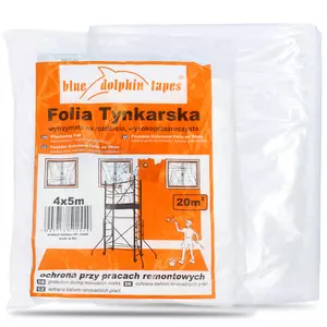 Folia tynkarska 4 m x 5 m przezroczysta