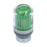 Głowica termostatyczna Crystal Color zielony-szary