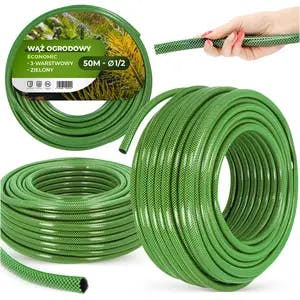 Wąż ogrodowy Economic 3-warstwowy Zielony 1/2'' 50 m